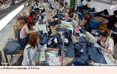 Фабрика одежды в Китае