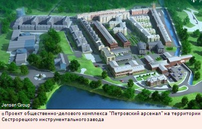 Проект общественно-делового комплекса Петровский арсенал на территории Сестрорецкого инструментального завода