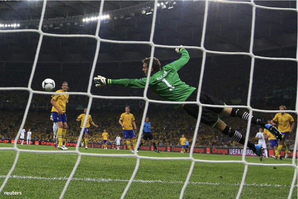 Рис. 3 - Швеция сенсационно обыграла Францию на Евро 2012